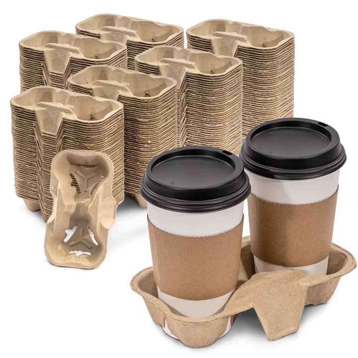 Biodegradable Eco-Friendly Drink Carrier Tray 